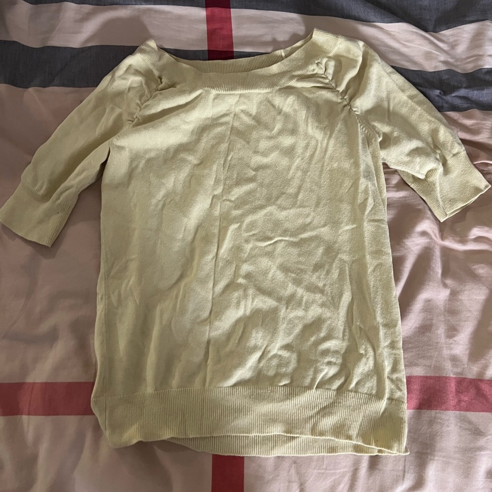 Banana Republic Soft Yellow Knit Top